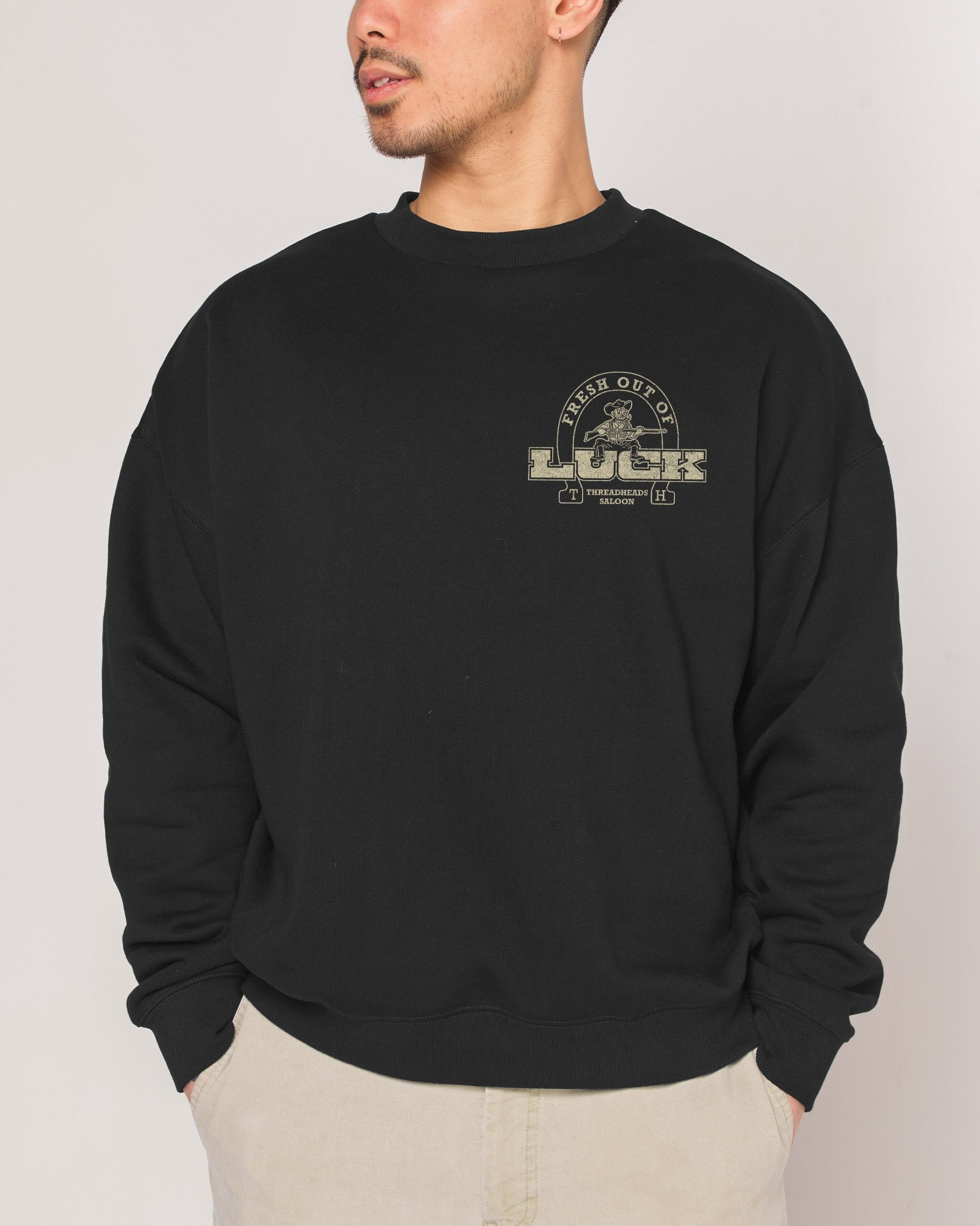 Fresh Out of Luck Unisex Graphic Sweatshirt - 340gsm Cotton Poly Blend