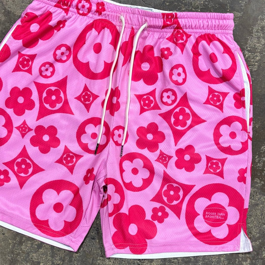 Buckets & Blooms - Shorts - Pink