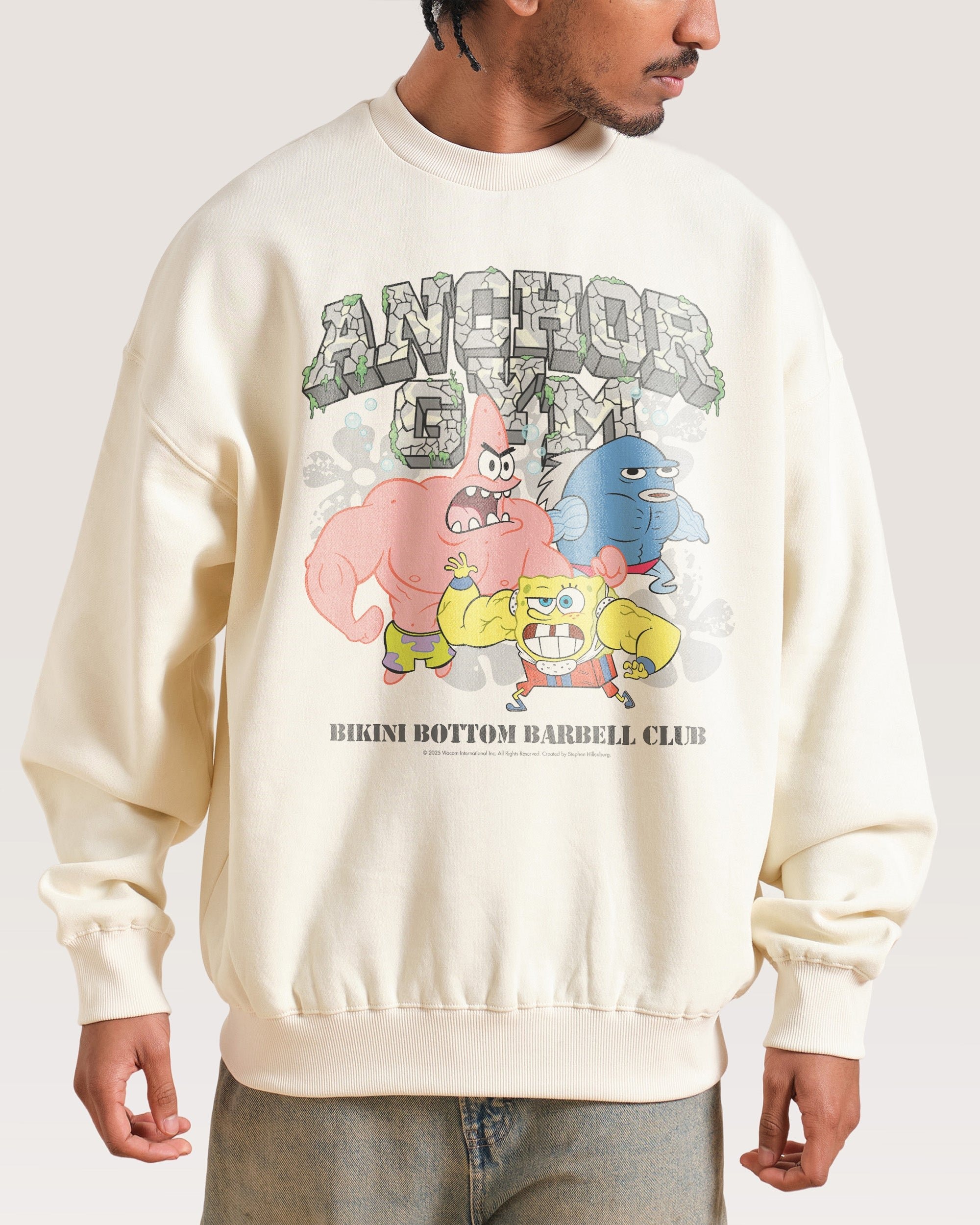 SpongeBob Gym Unisex Sweatshirt - Premium 340gsm Cotton Poly Blend