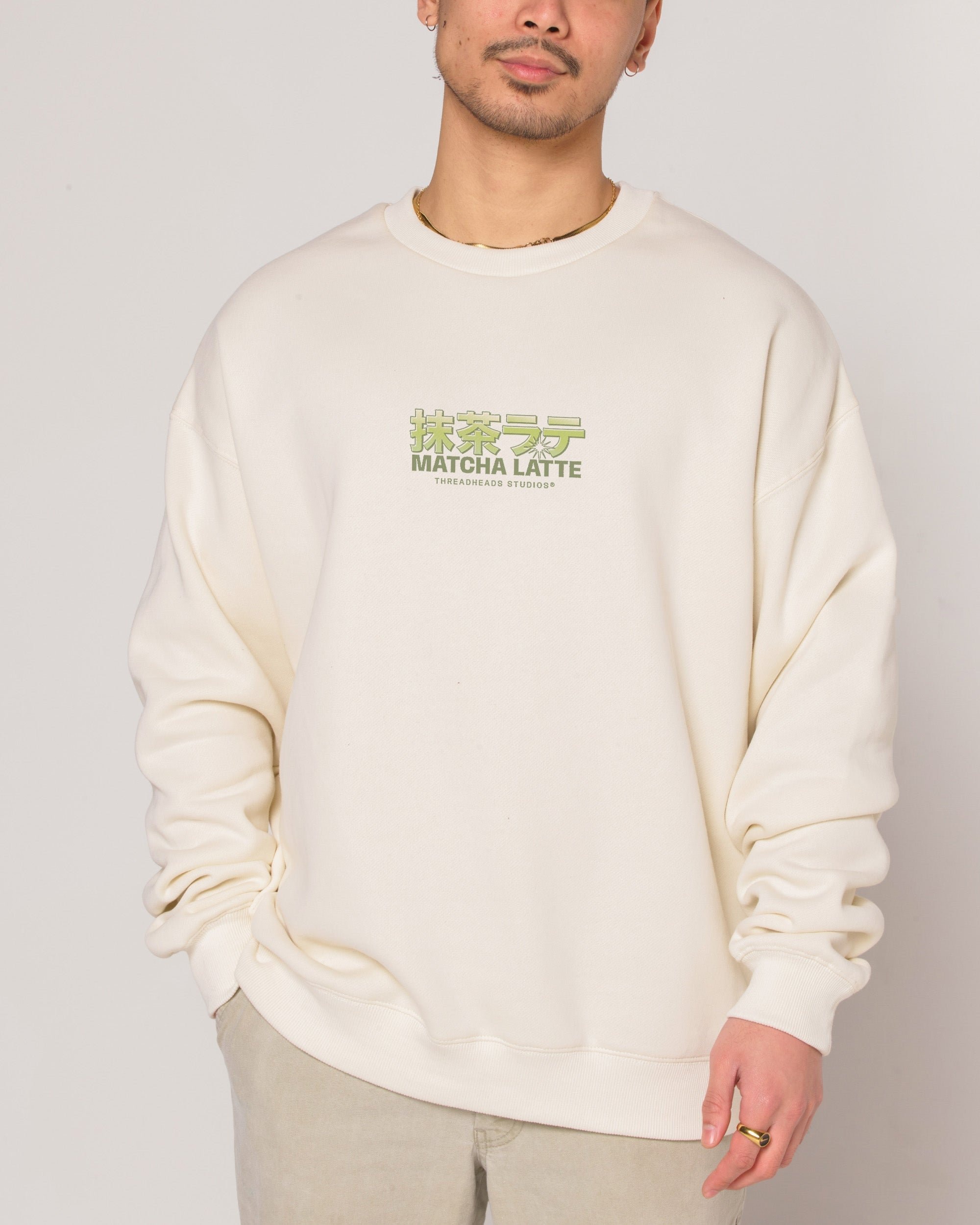 Matcha Latte Unisex Sweatshirt - Premium 340gsm Cotton Poly Blend Graphic Print