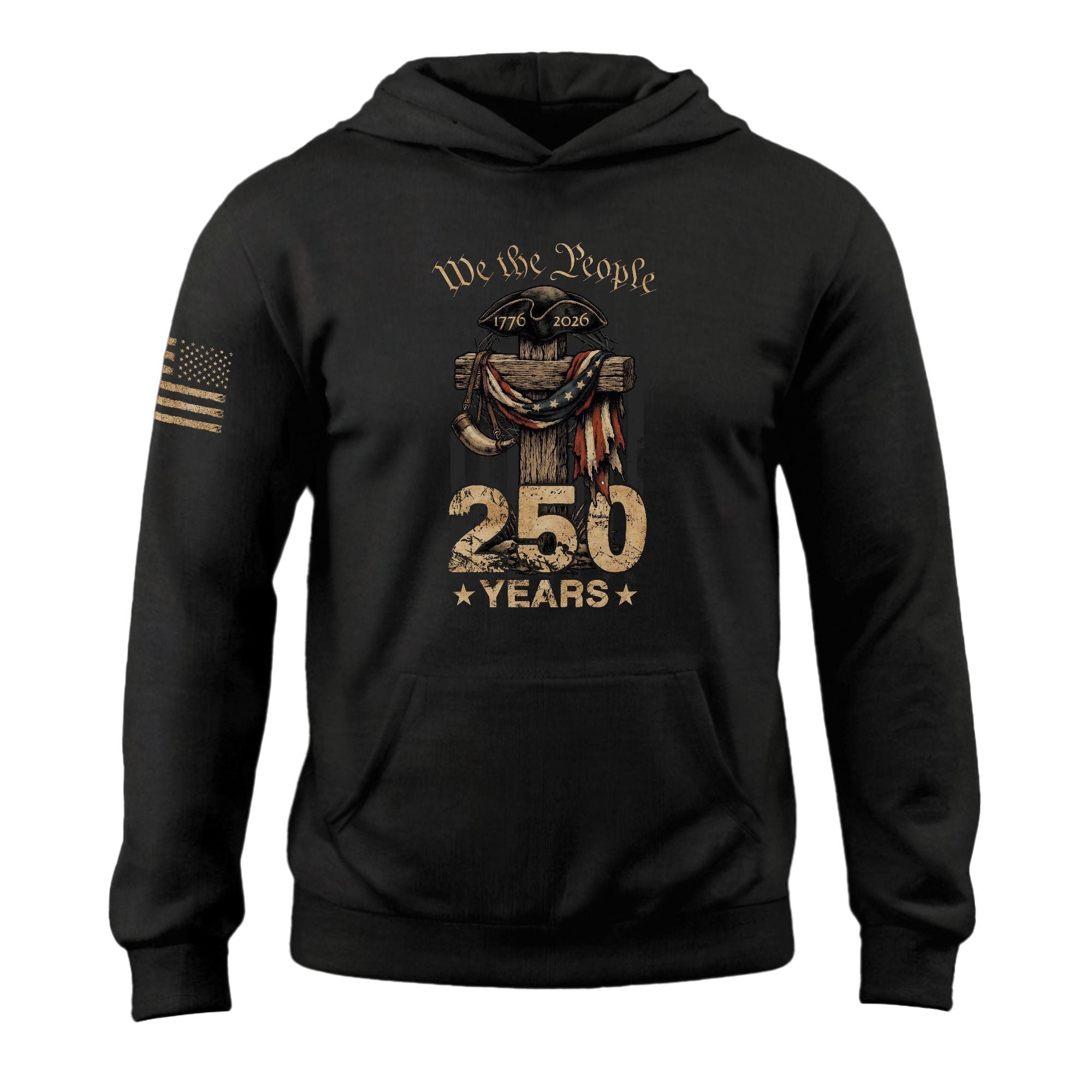 USA Faith & Freedom 250 Years Christian Patriotic Hoodie