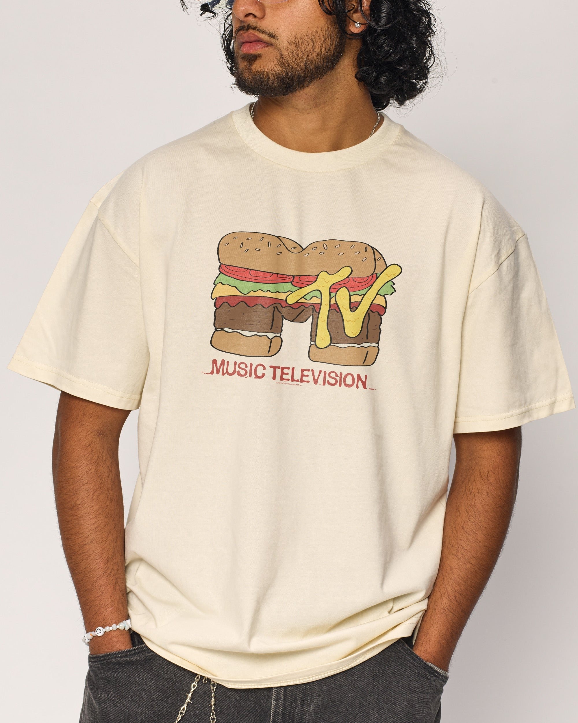 Burger MTV Logo Oversized Tee
