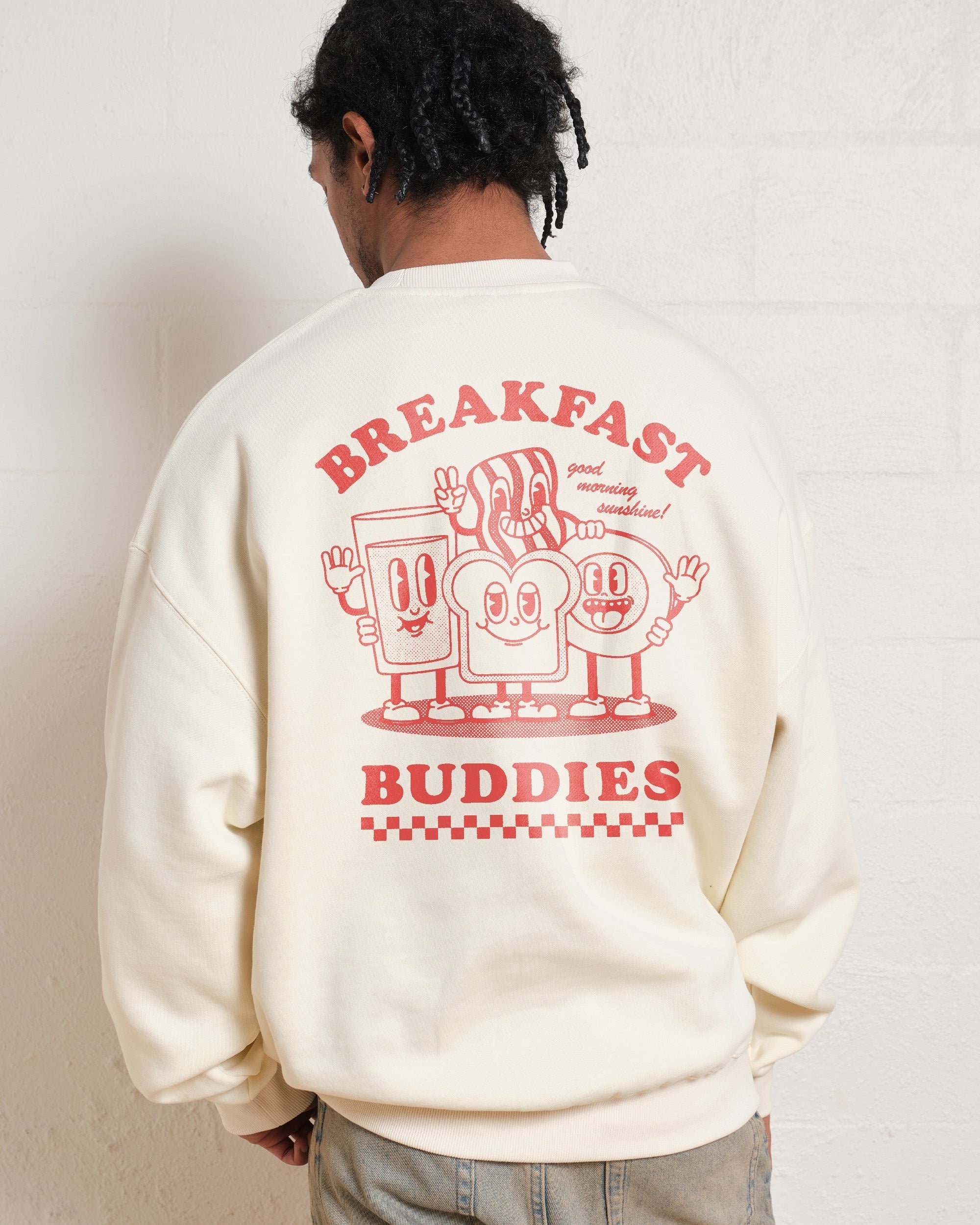 Breakfast Buddies Unisex Graphic Sweatshirt - 80% Cotton Premium 340gsm