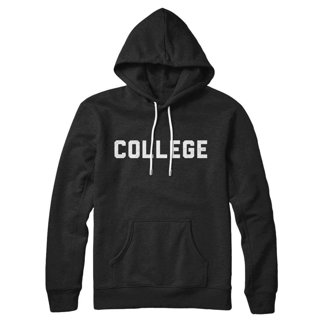 College Pullover Hoodie Unisex Cotton Polyester Loose Fit