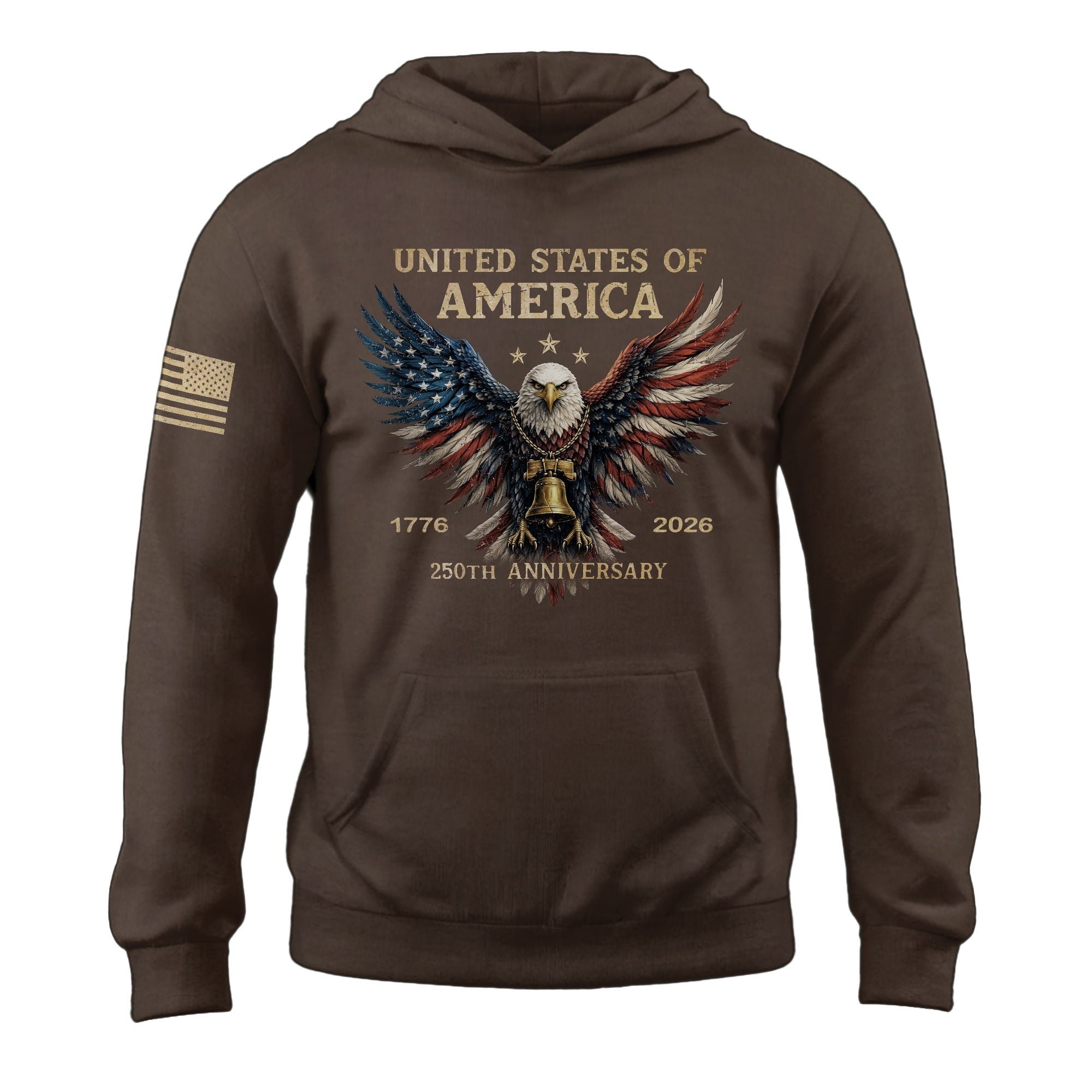 250th Anniversary USA Hoodie 1776-2026 Vintage American Heritage