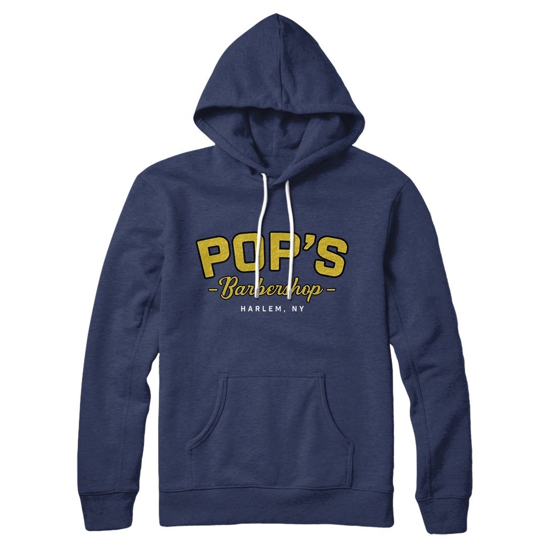 Pop's Barbershop Unisex Pullover Hoodie - Cotton Polyester Blend, Loose Fit, Kangaroo Pocket