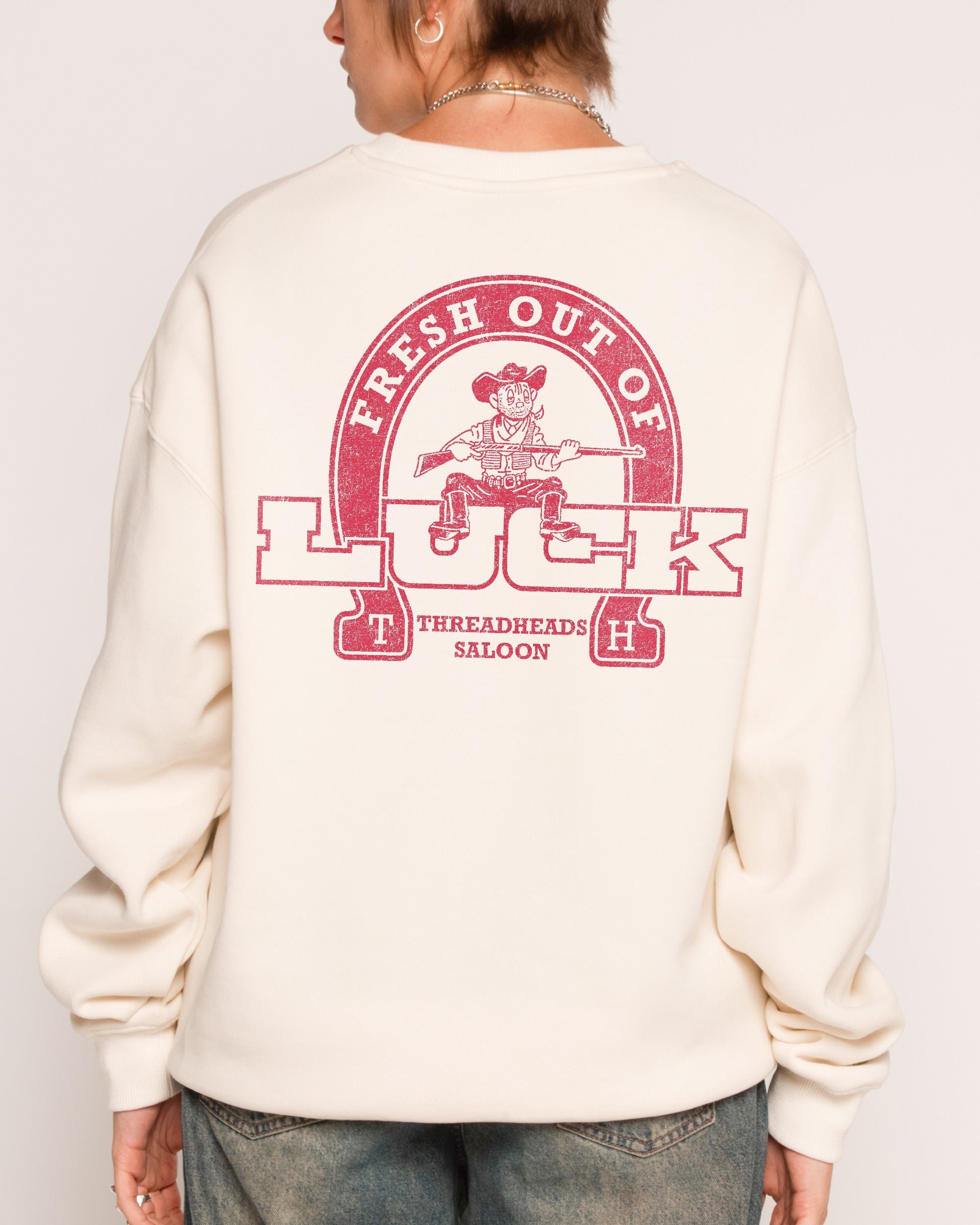 Fresh Out of Luck Unisex Graphic Sweatshirt - 340gsm Cotton Poly Blend