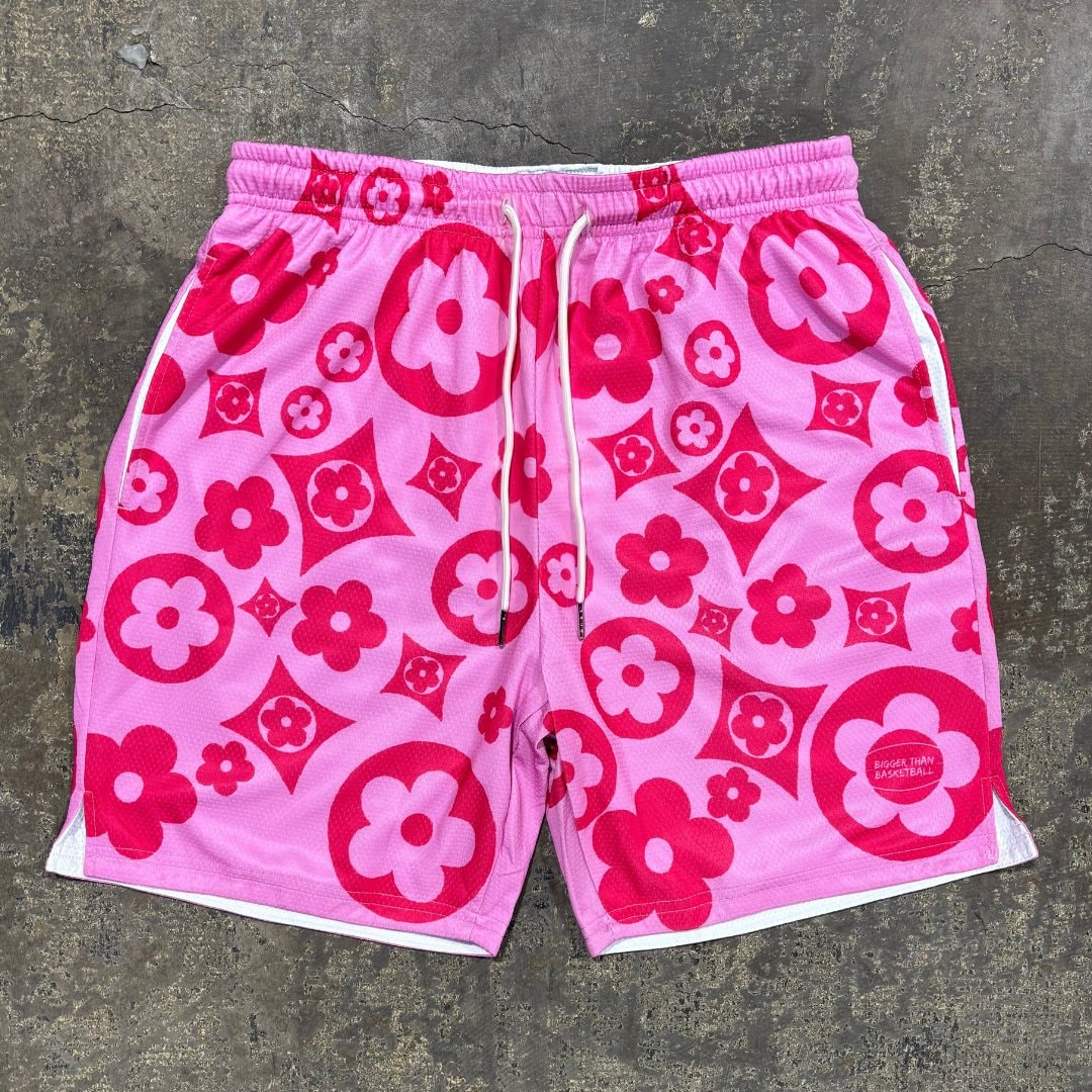 Buckets & Blooms - Shorts - Pink